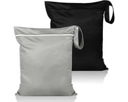 Ibenzoa® Handige Waterafstotende Opbergtassen voor Kleding en Zwemspullen met Ritssluiting, Set van 2 Stuks