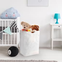 2 stuks - Wasmand - Opbergmand - Vuile Klerenmand - Organizer Kleding - grote wasmanden met handvat - opvouwbare wasmand voor vuile was - waterdichte wasmand - vrijstaande opbergmand - voor kleding, speelgoed, badkamer, woonkamer - 60 L - beige — thumbnail 5