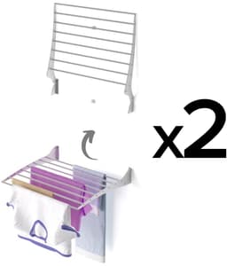 2x Foxydry Fold 60 wasdroogrek wandmontage clicksysteem - 60 x 50 x 10 cm — thumbnail 1