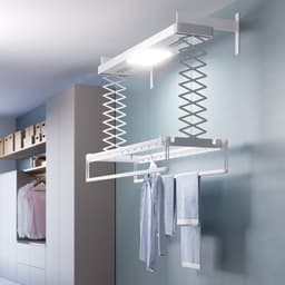 Foxydry 122 cm PRO elektrische droogrek voor wandmontage met verwarming - 122 X 53 X 25 cm — thumbnail 5