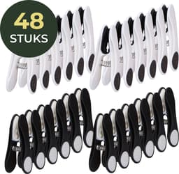 Gandria Wasknijpers 48 Stuks - Kunststof Wasknijpers - Set van 48 Plastic Knijpers - Wasrek Knijpers 10 Kg - Zwart/Wit en Wit/Zwart — thumbnail 1