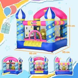 Opblaasbaar Springkasteel met Glijbaan voor Kinderen | Speelkasteel voor 2 Personen | Veilig en Snelle Opblaasfunctie | Geschikt voor 3-12 Jaar — thumbnail 5
