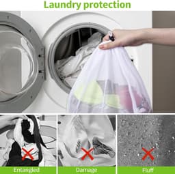 Set van 5 Wasnetten voor Bescherming en Organisatie van Kleding tijdens het Wassen — thumbnail 4