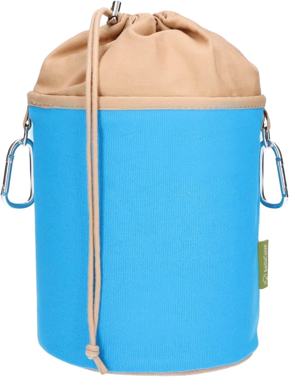 Ibenzoa® Ruime Canvas Wasknijpertas met Karabijnhaken - Blauw Zand, Geschikt voor Veel Wasmiddelen — afbeelding 1