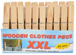 Wasknijper 20 delig xxl hout — thumbnail 5
