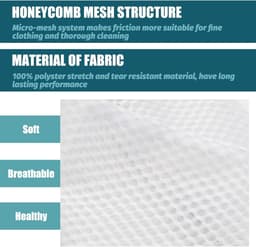Waszakken van mesh, wasnet met ritssluiting voor delicate kleding, beha, lingerie, ondergoed, schoenen (23 x 30 cm) — thumbnail 5