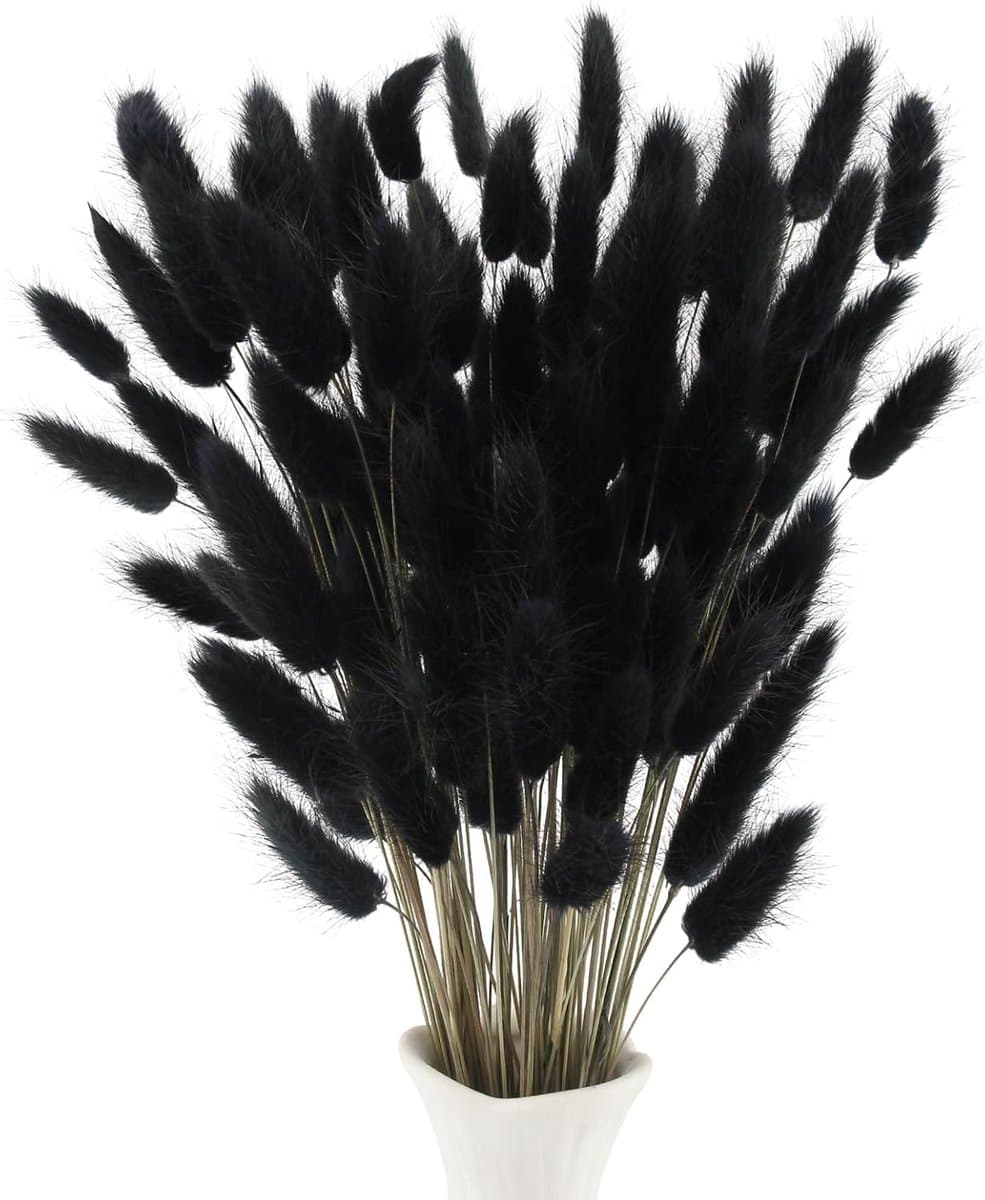 Gedroogde bloemen, decoratie, konijnenstaart, 120 stuks, pampa, 40 — afbeelding 1
