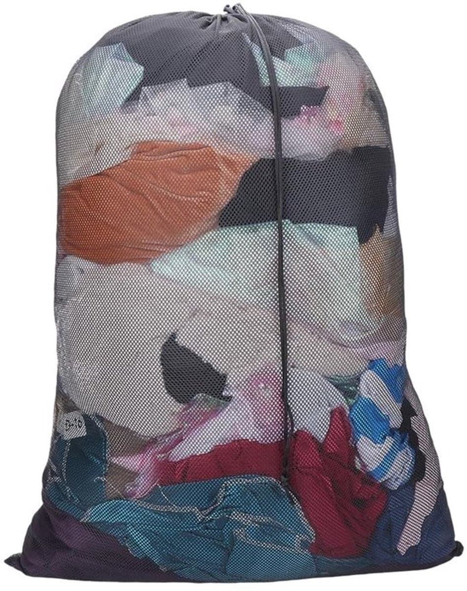 Allecto - Waszakken - Sterke Waszak voor Kleding - 90x60 cm - Zwart - Mesh — afbeelding 1