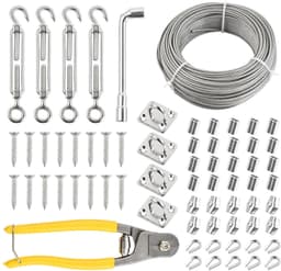 Waslijn Set - Roestvrij Staal - 3 mm - PVC Gecoat - Voor Buiten Gebruik — thumbnail 1