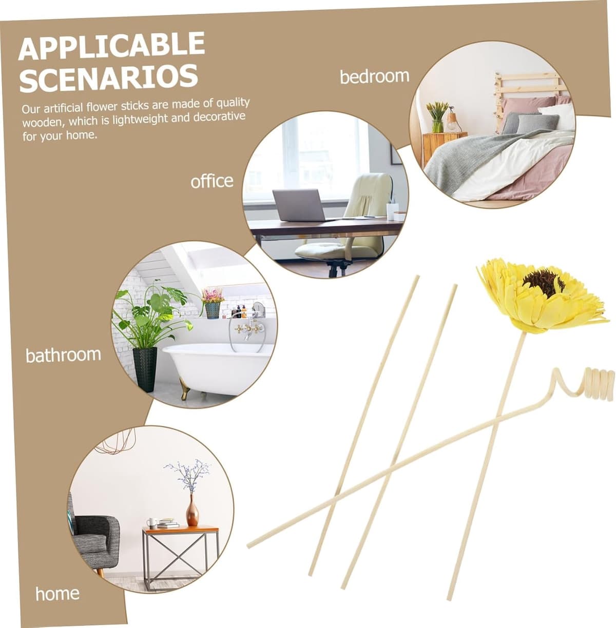 1set Vervangbare Rieten Diffuser Sticks Voor Essentiële Olie Aromatherapie Accessoires Voor Sfeer Ontspanning Slaapkamer Woonkamer Decoratieve Sticks — afbeelding 1