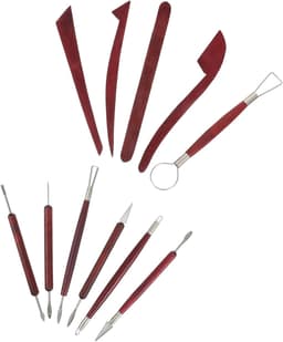 1set Kleisculptuur Gereedschappen Voor Modeleren Beeldhouwen Ergonomische Pottenbakker Tools Voor Vormgeven Schrapen Gladmaken Van Klei Projecten — thumbnail 1