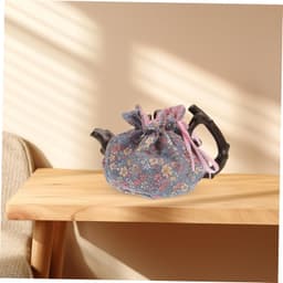 1set Theepot Warmhoudhoes Herbruikbare Katoenen Theemuts Met Verwijderbare Deksel Bescherming Tegen Warmte Vuil Voor Thee Liefhebbers Van ø Houtenkussen — thumbnail 5