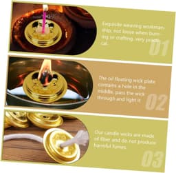 1set Olielamp Pit Set Verstelbare Lonthouder Met Lonten Duurzaam Veilig Voor Olielampen Voor Zelfgemaakte Butterlampen Gezond Vezelmateriaal — thumbnail 3