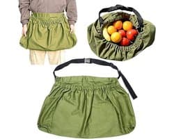 Plukzak Tuin - Oogsttas Schort - Fruit Oogsten - Grote Capaciteit - 40 x 60 cm - Groen