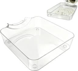 Lage opvangbak - lekbak - Lekbak wasmachine - Universeel - Wateropvang -- Opvangbak tegen lekkage - Opstaande Rand - Afvoerbak - Lekbak Koelkast Vaatwasser Diepvriezer - voor appartementen, garages en huurwoningen - Transparant — thumbnail 1