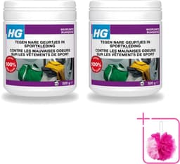 2 x HG - Wasruimte - Tegen Nare Geurtjes In Sportkleding - Wasmiddeltoevoeging - 500 g - Bulkverpakking - Geurverwijdering sportkleding - Douchemop - Stankmoleculen verwijderen — thumbnail 1