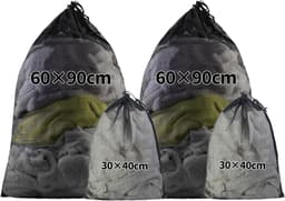 4 Wasnetten voor de Wasmachine, Groot 30 x 40 / 60 x 90 cm, Bescherming voor Kleding en Delicate Stoffen — thumbnail 1