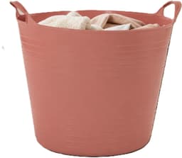 Flexibele kuip - 2x - roze - 40 liter - met handvatten - 45 cm - kunststof - emmer - wasmand — thumbnail 3