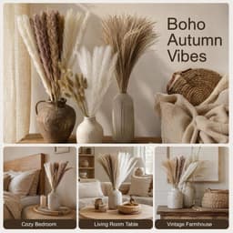 100 stuks decoratieve pampasgras, natuurlijk gedroogd pampasgrasdecoraties — thumbnail 2