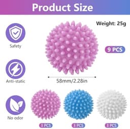 Set van 9 Herbruikbare Drogerballen voor Wasmachines — thumbnail 3