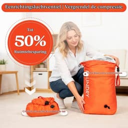 Waterdichte waszak voor onderweg, lichtgewicht opbergtas met drukknoopsluiting, ideaal voor zwemmen, wandelen en kamperen, houdt vuile was gescheiden en droog. — thumbnail 4