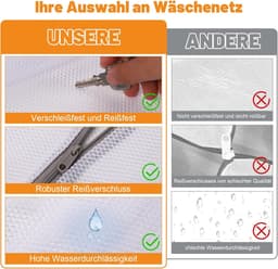 2 stuks wasnet voor wasmachine, 50 x 60 cm, waszak, waszak met ritssluiting, voor overhemden, truien, mantels, jeans, ondergoed, babykleding — thumbnail 2