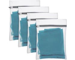 Set van 4 Kleine Wasnetjes voor Delicate Was - 30x20 cm Duurzame Waszakken voor Ondergoed, Sokken en Babykleding tijdens het Reizen