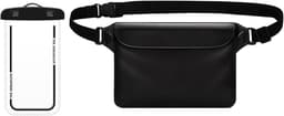 2 x waterdichte tas, waterdichte tas en waterdichte telefoontas, waterdichte heuptas, universeel voor watersport, strand, zwemmen, boottochten, kajakken, surfen enz — thumbnail 1