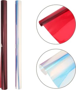 2 Stuks Gekleurde Lichtfilter Folie Rood Transparant Kleurcorrectie Film voor LED Verlichting Fotografiefilter Sfeerverlichting Warm Filter Gel voor Ramen Studio — thumbnail 5