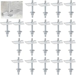 Kantelpluggen 20 stuks, M6 x 100 millimeter zwaarbelastbare veerkleppluggen van koolstofstaal, Kantelbare plug, holteplug, met schijf en moer, voor holle wanden, vezelplaat — thumbnail 1