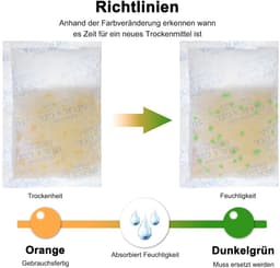 50 g x 6 stuks silicagel zakjes voedselveilige silicagel droogmidden met sinaasappelparels vochtindicator droogmiddel voor het verwijderen van vocht — thumbnail 2
