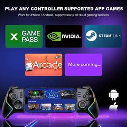 Gamecontroller voor iPad/tablet (tot 13 inch) met hall‑effect‑joysticks en‑triggers, macro‑functie, turbo‑functie, rgb‑verlichting, remote‑play‑controller voor PS5/PS4/pc/Xbox — thumbnail 5