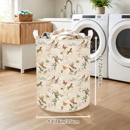 Crème Vintage Vogels Opbergmand voor Gifts,Speelgoed,Kleren — thumbnail 4