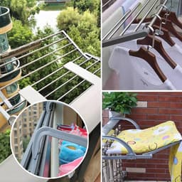 Hangdroogrek voor radiator en balkon - Aan twee zijden uitschuifbaar - Grijs 59 x 38 cm — thumbnail 4