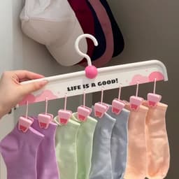 1 stuk - kattenklauw sokclip - multi-clip kleding droogrek rij rek naadloos antislip droogrek ondergoed - roze — thumbnail 5