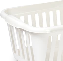 Plasticforte Wasmand - 2x - wit - kunststof - 40 liter - 60 x 40 x 26 cm - manden voor wasgoed - huishouden - opbergmand — thumbnail 3