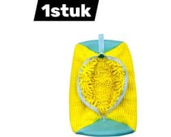 1 stuk - Herbruikbare schoenpoetszak - Chenille mesh schoonmaakzak (geel)