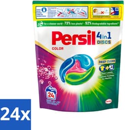 24 x Persil - Wasmiddelcapsules - 4-In-1 Discs - Gekleurde Was - 24 Wasbeurten - Wasmiddelcapsules - Gekleurde Was - Vlekkenverwijdering - Wasverzachter - Wasmiddel — thumbnail 1