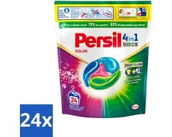 24 x Persil - Wasmiddelcapsules - 4-In-1 Discs - Gekleurde Was - 24 Wasbeurten - Wasmiddelcapsules - Gekleurde Was - Vlekkenverwijdering - Wasverzachter - Wasmiddel