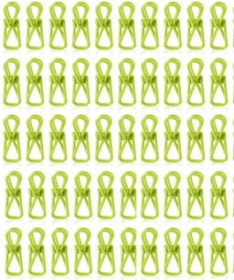 50-stuks Chipklemmen - Voedselzakklemmen - Wasknijpers - Mapklemmen - Fotodecoratie - Wanddecoratie - Geschikt voor het sluiten van snackzakken, het organiseren van documenten of het bevestigen van kleine huishoudelijke artikelen - Groen — thumbnail 1
