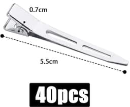 40 Stuks Pin Curl Duck Bill Clips - 6,5 cm Metalen Haarspeldjes voor Styling en Sectioning — thumbnail 1