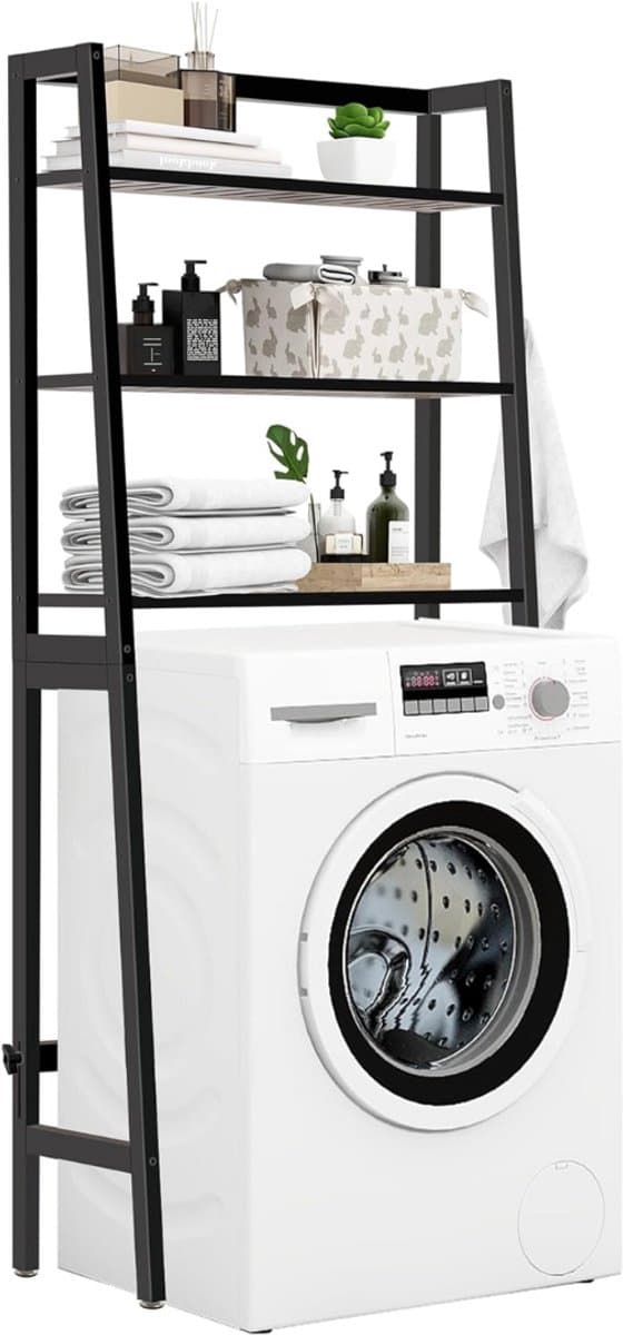 MRKLOOS Wasmachine Ombouw - Opbouwmeubel - Kast Wasdroger - Meubel - Zwart — afbeelding 1