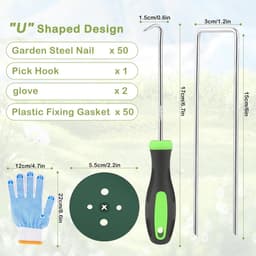 Allecto plus - Grondankers van staal, 50 stuks voor onkruidvlies en tuinbescherming — thumbnail 5