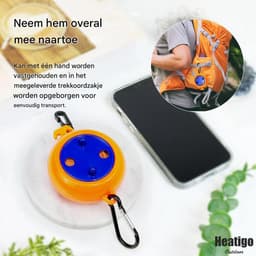 EXCITAT Uittrekbare waslijn - Draagbaar op de camping - 10 m - Reizen - Vakantie - Waslijn voor buiten - Perfect voor badkamer, wasruimte, tuin of op reis — thumbnail 3
