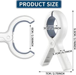 Ibenzoa® Set van 8 stevige en multifunctionele knijpers voor strandstoelen en wasgoed — thumbnail 2