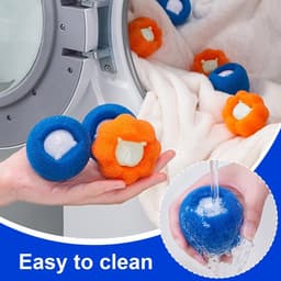 12 ballen voor wasmachine - ballen voor ontharing - PON voor wasgoed voor huisdieren - ballen voor wasmachine en droger - geschikt voor wasmachines — thumbnail 3