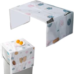 Koelkasthoes, wasmachinehoes, vriezerhoes, waterdicht en stofdicht met opbergtas (130*52CM, planeetpatroon) — thumbnail 1