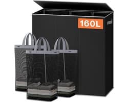 DailySupplies® Wasmand 3 Vakken - Wassorteerder - 160L