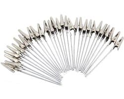 50-pack metalen draad alligator klem - Lange staart ijzeren clip fotohouder - Standaard memoclip