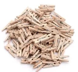 Set van 100 Mini Houten Wasknijpers – 2,5 cm DIY Clips voor Foto’s, Cadeauzakjes en Creatieve Projecten — thumbnail 2